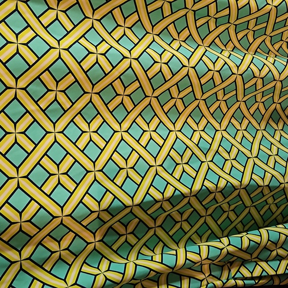 ALL FOR COLOR Citrus Grove Pattern Rich Half Sleeve Large Swing Dress - Picture 6 of 7